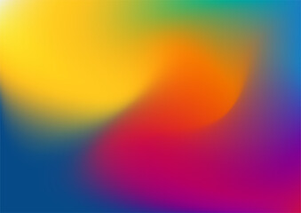 Blue red green purple pink orange blur abstract gradient background