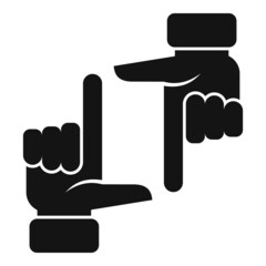 Work focus icon simple vector. Customer organization