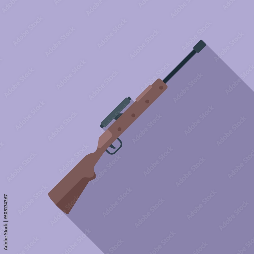 Wall mural Sniper sight icon flat vector. Rifle gun