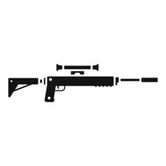 Sniper scope icon simple vector. Weapon gun