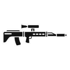 Army sniper icon simple vector. Rifle gun