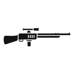 War sniper icon simple vector. Weapon gun