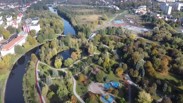 Piła wyspa widok z lotu ptaka
