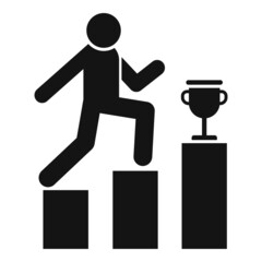 Champion effort icon simple vector. Business work