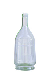 clear empty glass bottle