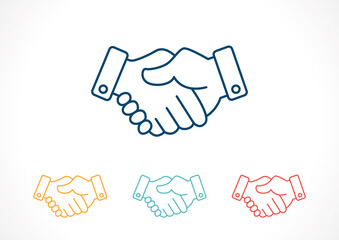 handshake icon vector illustration
