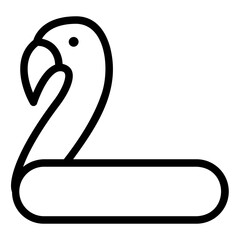 flamingo line icon
