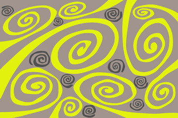 Abstract background with cute wavy and curly pattern