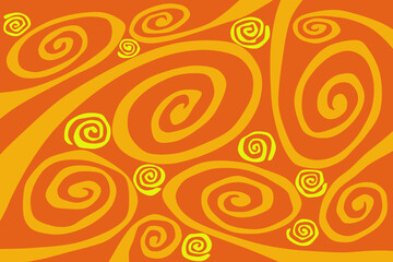 Abstract background with cute wavy and curly pattern