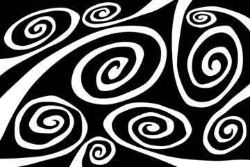 Abstract background with cute wavy and curly pattern