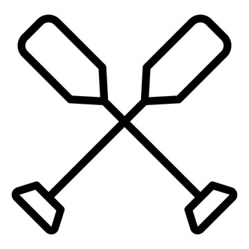 recommend clip art: paddle line icon