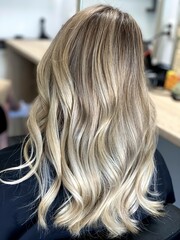 beautiful hair. dyed hair in a beauty salon. hair. dyed hair. hair coloring. 