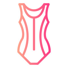 swimming suit gradient icon