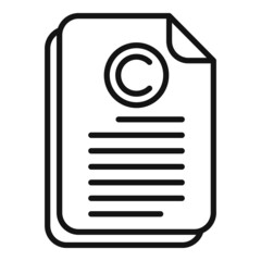 Credible document icon outline vector. Customer trust