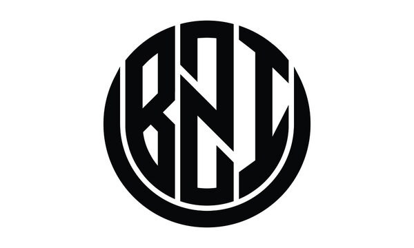 BZI shield with round shape logo design vector template | monogram logo | abstract logo | wordmark logo | lettermark logo | business logo | brand logo | flat logo.