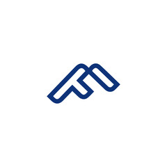 Obraz premium creative mf, fm logo vector