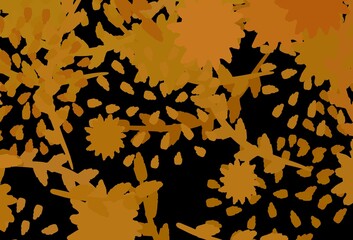 Dark Orange vector pattern with random forms.