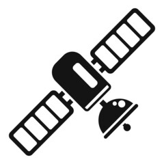 Space satellite icon simple vector. Control center