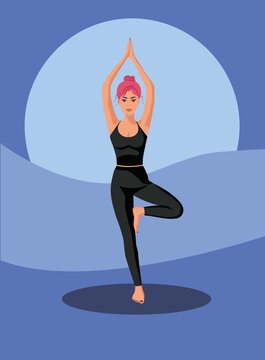 Yoga Studio Poster Vrikshasana