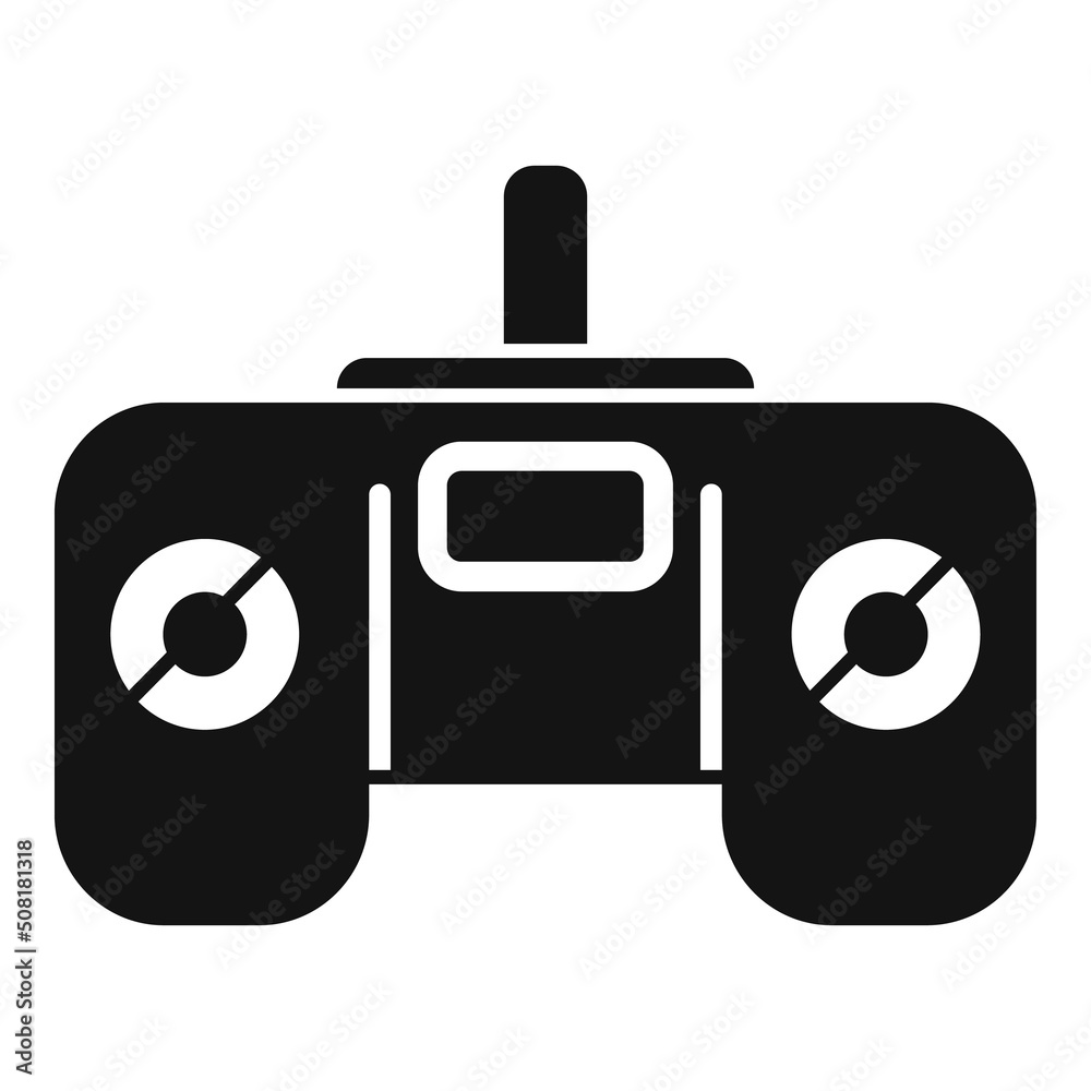 Poster joystick control icon simple vector. data center