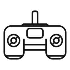 Joystick control icon outline vector. Data center