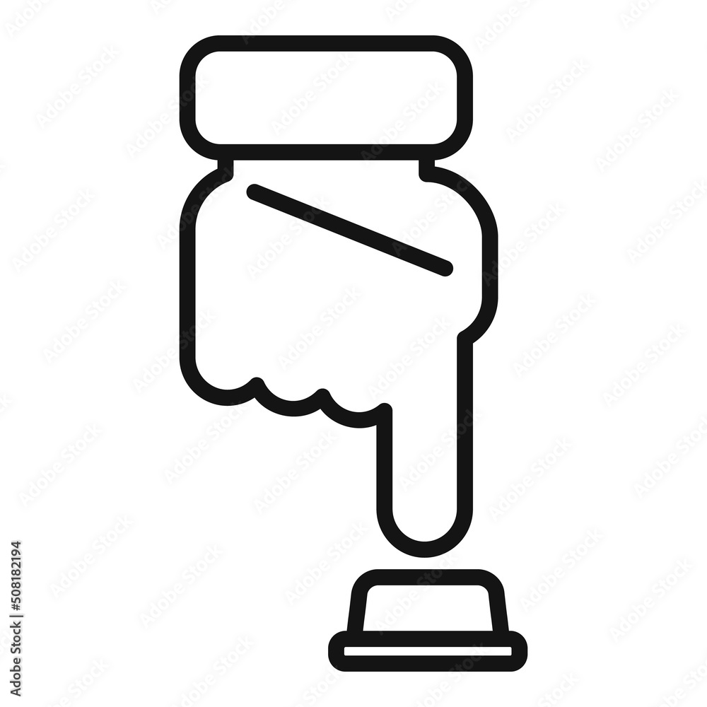 Poster button control icon outline vector. work remote