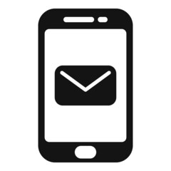 Smartphone sms icon simple vector. Internet media