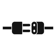 Electric plug icon simple vector. Social online