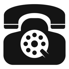 Telephone icon simple vector. Business online