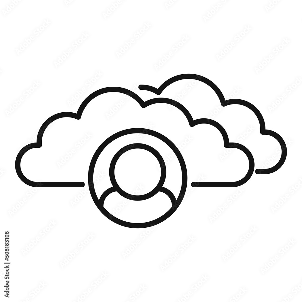 Sticker Data communication icon outline vector. Business message