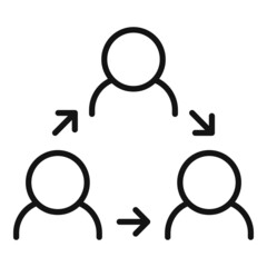 Video group icon outline vector. Business information