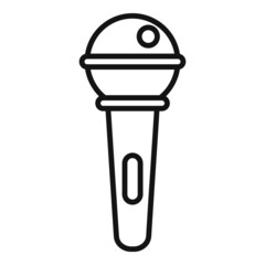 Sound microphone icon outline vector. Online chat