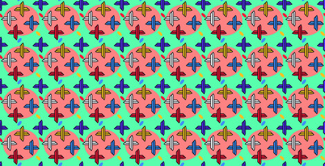 Cross circle modrn pattern vector