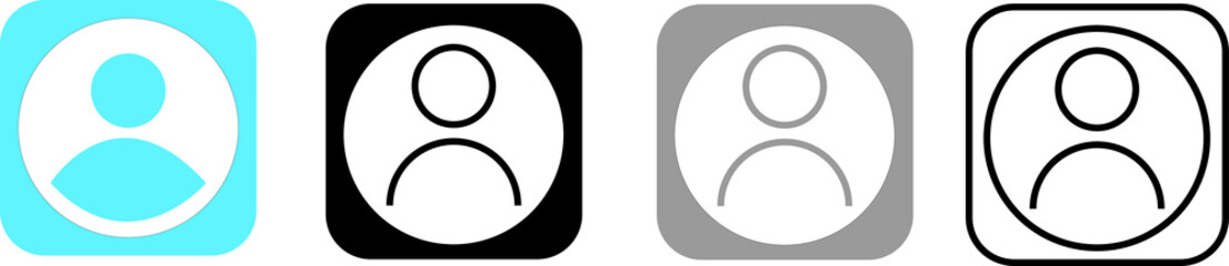 Account, user, login app icon vector design illustration material