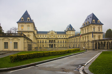 Fototapeta na wymiar Valentino Castle (Castello del Valentino) - former residence of Royal House of Savoy in Turin