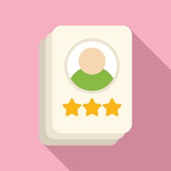 Cv paper icon flat vector. Online job