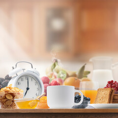 Tasty healthy breakfast at home