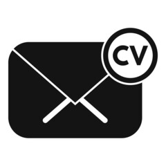 Cv mail icon simple vector. Internet people