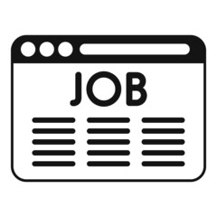 Online job icon simple vector. Search business