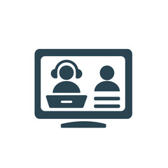 Vector icon for business, study and work at home. Flat design.