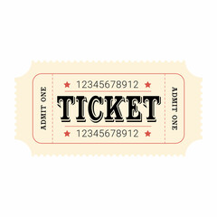 Vintage simple ticket for evets