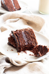 Brooklyn Blackout cake slice on plate