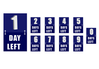Number of days left sign for sale and promotion