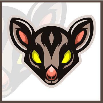 recommend clip art: Sugar glider head mascot. esport logo design