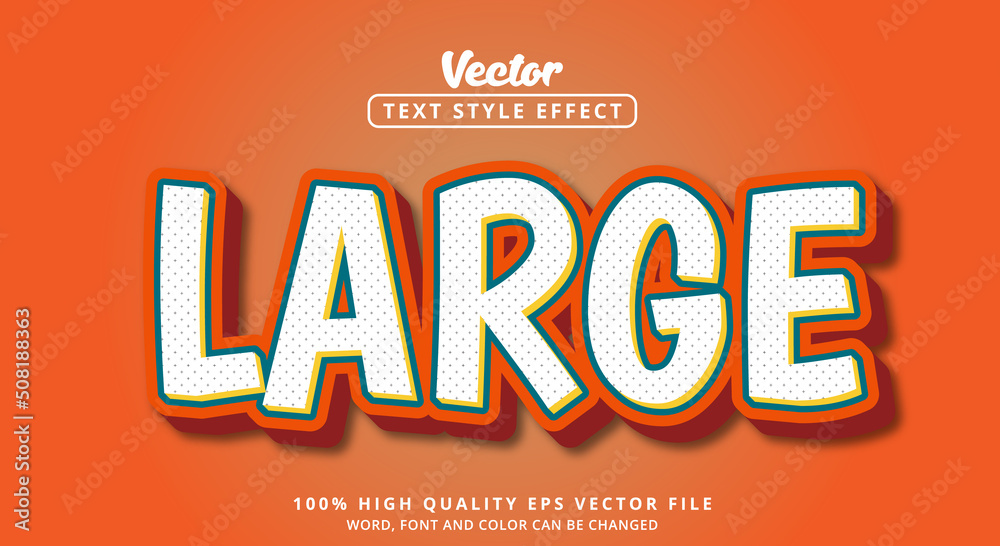 Poster editable text effects, text large layered style and color combination modern style