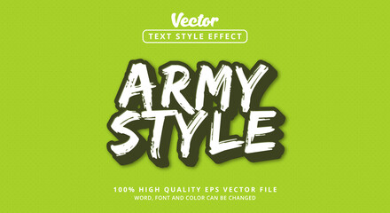 Editable text effects, Army Style text in a modern style and an interesting pencil writing feel