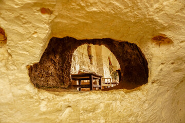 12 May 2022 Midyat Turkey. Historical cave homes of Midyat Turkey