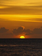 Naklejka na ściany i meble magical sunset over the sea