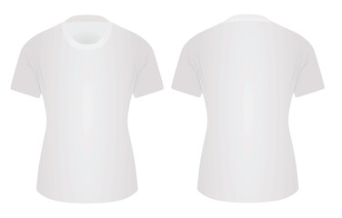 Fototapeta premium White women t shirt. vector illustration