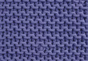 Crédence de cuisine en verre imprimé Pantone 2022 very peri knitted wool texture. super chunky knitted background. Knitted structure. Very peri